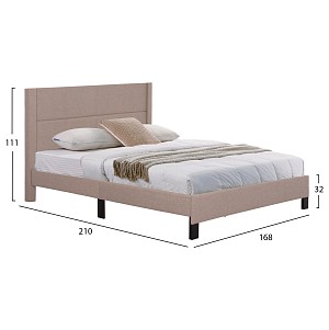 B2bmarkt ΚΡΕΒΑΤΙ TRILLOP HM666.15 ΜΠΕΖ ΥΦΑΣΜΑ ΓΙΑ ΣΤΡΩΜΑ 160X200εκ.