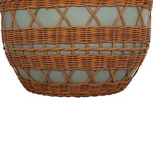 B2bmarkt ΤΡΑΠΕΖΙ ΣΑΛΟΝΙΟΥ VILHENA HM18165 FIBER CEMENT ΠΡΑΣΙΝΟ-RATTAN ΦΥΣΙΚΟ Φ56x47Υεκ.