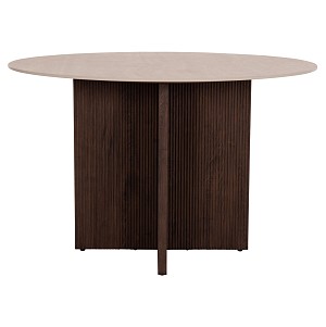 B2bmarkt ΤΡΑΠΕΖΙ ΤΡΑΠΕΖΑΡΙΑΣ ΣΤΡΟΓΓΥΛΟ SKY HM18331 ΚΕΡΑΜΙΚΟ TOP ΟΨΗ ΤΡΑΒΕΡΤΙΝΑΣ Φ120x76Υεκ