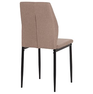 B2bmarkt ΚΑΡΕΚΛΑ ΤΡΑΠΕΖΑΡΙΑΣ DIAZ HM18346.04 ΜΠΕΖ ΥΦΑΣΜΑ-ΜΕΤΑΛΛΙΚΑ ΠΟΔΙΑ ΜΑΥΡΑ 41,5x52x87Υεκ.