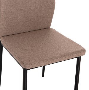 B2bmarkt ΚΑΡΕΚΛΑ ΤΡΑΠΕΖΑΡΙΑΣ DIAZ HM18346.04 ΜΠΕΖ ΥΦΑΣΜΑ-ΜΕΤΑΛΛΙΚΑ ΠΟΔΙΑ ΜΑΥΡΑ 41,5x52x87Υεκ.