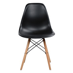 B2bmarkt ΚΑΡΕΚΛΑ ΤΡΑΠΕΖΑΡΙΑΣ 2ΤΜΧ TWIST HM8460.22 ΜΑΥΡΟ PP--ΞΥΛΟ ΟΞΙΑΣ 46x50x82Υεκ.