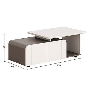 B2bmarkt ΝΤΟΥΛΑΠΙ ΓΡΑΦΕΙΟΥ ΣΕΙΡΑ NEWLINE HM18285 ΜΕΛΑΜΙΝΗ ΣΕ ΚΡΕΜ-ΑΝΟΙΧΤΟ ΚΑΦΕ 120x60x42Υεκ