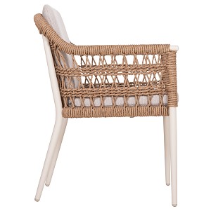 B2bmarkt ΠΟΛΥΘΡΟΝΑ BOXER HM6556.02 ΑΛΟΥΜΙΝΙΟ & OLEFIN ΜΠΕΖ-TWIST WICKER 58x60x80Yεκ