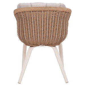 B2bmarkt ΠΟΛΥΘΡΟΝΑ VICTUS HM6559.02 ΑΛΟΥΜΙΝΙΟ & OLEFIN ΜΠΕΖ-TWIST WICKER 60x62x76Yεκ