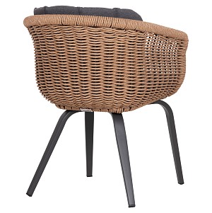 B2bmarkt ΠΟΛΥΘΡΟΝΑ VICTUS HM6559.01 ΑΛΟΥΜΙΝΙΟ & OLEFIN ΓΚΡΙ-TWIST WICKER 60x62x76Yεκ