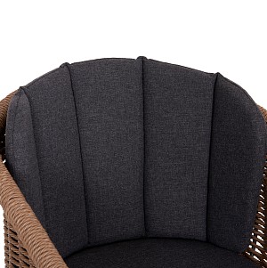 B2bmarkt ΠΟΛΥΘΡΟΝΑ VICTUS HM6559.01 ΑΛΟΥΜΙΝΙΟ & OLEFIN ΓΚΡΙ-TWIST WICKER 60x62x76Yεκ