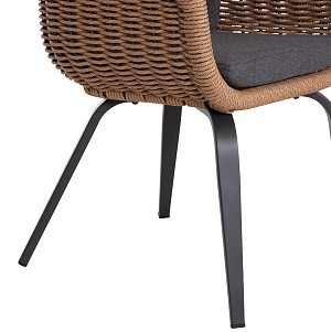 B2bmarkt ΠΟΛΥΘΡΟΝΑ VICTUS HM6559.01 ΑΛΟΥΜΙΝΙΟ & OLEFIN ΓΚΡΙ-TWIST WICKER 60x62x76Yεκ