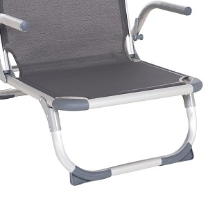 B2bmarkt ΚΑΡΕΚΛΑΚΙ ΠΑΡΑΛΙΑΣ ΑΛΟΥΜINIOY ΒΑΡ.ΤΥΠΟΥ ΨΗΛΗ ΠΛΑΤΗ ALMIRA HM5053.10 ΓΚΡΙ 55x71x66Υεκ