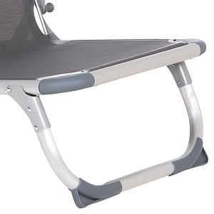 B2bmarkt ΚΑΡΕΚΛΑΚΙ ΠΑΡΑΛΙΑΣ ΑΛΟΥΜINIOY ΒΑΡ.ΤΥΠΟΥ ΨΗΛΗ ΠΛΑΤΗ ALMIRA HM5053.10 ΓΚΡΙ 55x71x66Υεκ