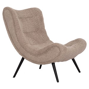 B2bmarkt ΠΟΛΥΘΡΟΝΑ ΜΕ ΥΠΟΠΟΔΙΟ BRYM HM10929.08 ΜΠΕΖ/ΚΑΦΕ ΜΠΟΥΚΛΕ-ΜΑΥΡΑ ΠΟΔΙΑ 80x95x95Υεκ