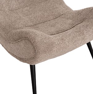 B2bmarkt ΠΟΛΥΘΡΟΝΑ ΜΕ ΥΠΟΠΟΔΙΟ BRYM HM10929.08 ΜΠΕΖ/ΚΑΦΕ ΜΠΟΥΚΛΕ-ΜΑΥΡΑ ΠΟΔΙΑ 80x95x95Υεκ