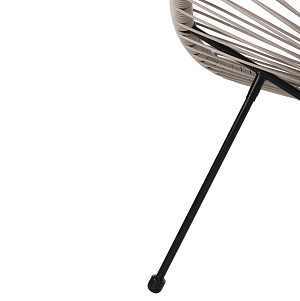 B2bmarkt ΣΕΤ ΕΞΩΤΕΡΙΚΟΥ ΧΩΡΟΥ 3ΤΜΧ ACAPULCO HM11861.03 P.E.RATTAN ΕΚΡΟΥ-ΜΕΤΑΛΛΟ ΣΕ ΜΑΥΡΟ