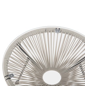 B2bmarkt ΣΕΤ ΕΞΩΤΕΡΙΚΟΥ ΧΩΡΟΥ 3ΤΜΧ ACAPULCO HM11861.03 P.E.RATTAN ΕΚΡΟΥ-ΜΕΤΑΛΛΟ ΣΕ ΜΑΥΡΟ