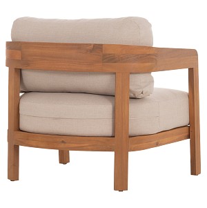 B2bmarkt ΠΟΛΥΘΡΟΝΑ LOUNGE ΕΞ.ΧΩΡΟΥ SOLARA HM6513 ΞΥΛΟ ΑΚΑΚΙΑΣ ΦΥΣΙΚΟ-ΜΑΞΙΛΑΡΙΑ ΕΚΡΟΥ 75x70x75Υεκ