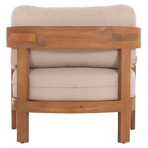 B2bmarkt ΠΟΛΥΘΡΟΝΑ LOUNGE ΕΞ.ΧΩΡΟΥ SOLARA HM6513 ΞΥΛΟ ΑΚΑΚΙΑΣ ΦΥΣΙΚΟ-ΜΑΞΙΛΑΡΙΑ ΕΚΡΟΥ 75x70x75Υεκ
