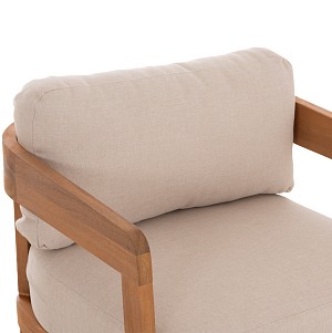 B2bmarkt ΠΟΛΥΘΡΟΝΑ LOUNGE ΕΞ.ΧΩΡΟΥ SOLARA HM6513 ΞΥΛΟ ΑΚΑΚΙΑΣ ΦΥΣΙΚΟ-ΜΑΞΙΛΑΡΙΑ ΕΚΡΟΥ 75x70x75Υεκ