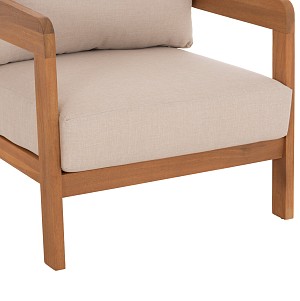 B2bmarkt ΠΟΛΥΘΡΟΝΑ LOUNGE ΕΞ.ΧΩΡΟΥ SOLARA HM6513 ΞΥΛΟ ΑΚΑΚΙΑΣ ΦΥΣΙΚΟ-ΜΑΞΙΛΑΡΙΑ ΕΚΡΟΥ 75x70x75Υεκ