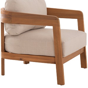 B2bmarkt ΠΟΛΥΘΡΟΝΑ LOUNGE ΕΞ.ΧΩΡΟΥ SOLARA HM6513 ΞΥΛΟ ΑΚΑΚΙΑΣ ΦΥΣΙΚΟ-ΜΑΞΙΛΑΡΙΑ ΕΚΡΟΥ 75x70x75Υεκ