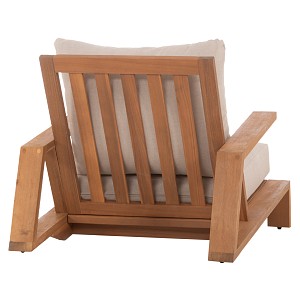 B2bmarkt ΠΟΛΥΘΡΟΝΑ LOUNGE MIREX HM6641 ΞΥΛΟ ΑΚΑΚΙΑΣ ΦΥΣΙΚΟ-ΕΚΡΟΥ ΜΑΞΙΛΑΡΙΑ 80x96x62Υεκ