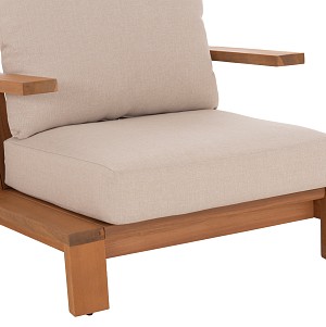 B2bmarkt ΠΟΛΥΘΡΟΝΑ LOUNGE MIREX HM6641 ΞΥΛΟ ΑΚΑΚΙΑΣ ΦΥΣΙΚΟ-ΕΚΡΟΥ ΜΑΞΙΛΑΡΙΑ 80x96x62Υεκ