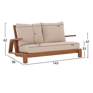 B2bmarkt ΣΕΤ ΣΑΛΟΝΙ LOUNGE 4ΤΜΧ MIREX HM6521 ΞΥΛΟ ΑΚΑΚΙΑΣ--ΠΟΛΥΕΣΤΕΡΙΚΑ ΜΑΞΙΛΑΡΙΑ ΕΚΡΟΥ