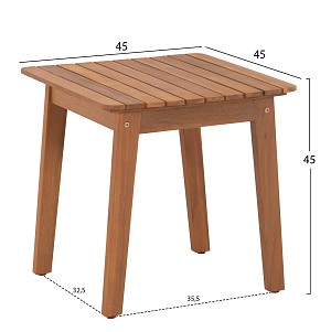 B2bmarkt LOUNGE ΣΕΤ MIREX HM10893 ΤΡΑΠΕΖΑΚΙ & 2 ΠΟΛΥΘΡΟΝΕΣ--ΞΥΛΟ ΑΚΑΚΙΑΣ--ΕΚΡΟΥ ΜΑΞΙΛΑΡΙΑ