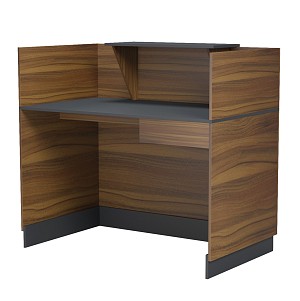 B2bmarkt ΓΡΑΦΕΙΟ ΥΠΟΔΟΧΗΣ (RECEPTION) BARRY HM2152.03 ΜΕΛΑΜΙΝΗ ΣΕ ΚΑΡΥΔΙ-ΓΚΡΙ 120x70x110Υεκ.