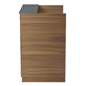 B2bmarkt ΓΡΑΦΕΙΟ ΥΠΟΔΟΧΗΣ (RECEPTION) KARMEN HM2155.03 ΜΕΛΑΜΙΝΗ ΚΑΡΥΔΙ/ΓΚΡΙ 100x70x110Υεκ