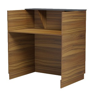 B2bmarkt ΓΡΑΦΕΙΟ ΥΠΟΔΟΧΗΣ (RECEPTION) KARMEN HM2155.03 ΜΕΛΑΜΙΝΗ ΚΑΡΥΔΙ/ΓΚΡΙ 100x70x110Υεκ