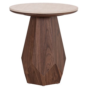 B2bmarkt ΤΡΑΠΕΖΙ ΒΟΗΘΗΤΙΚΟ VENERA HM18442 ΚΕΡΑΜΙΚΟ TOP ΟΨΗ ΤΡΑΒΕΡΤΙΝΑΣ-MDF ΚΑΡΥΔΙ Φ45x50Υεκ.