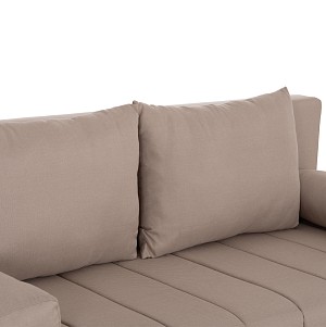 B2bmarkt ΚΑΝΑΠΕΣ ΚΡΕΒΑΤΙ ΤΡΙΘΕΣΙΟΣ KEND HM3313.03 ΥΦΑΣΜΑ ΣΕ ΑΝΟΙΧΤΟ ΜΠΕΖ 188x85x82Υεκ.