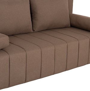 B2bmarkt ΚΑΝΑΠΕΣ ΚΡΕΒΑΤΙ ΤΡΙΘΕΣΙΟΣ KEND HM3313.04 ΥΦΑΣΜΑ ΣΕ ΑΝΟΙΧΤΟ ΚΑΦΕ 188x85x82Υεκ.
