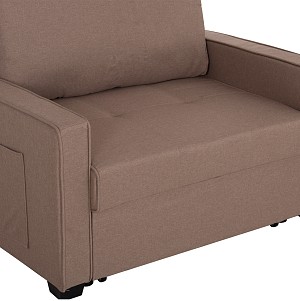 B2bmarkt ΠΟΛΥΘΡΟΝΑ-ΚΡΕΒΑΤΙ KANNA HM3083.02 ΜΠΕΖ ΥΦΑΣΜΑ 113x92x87Υεκ.