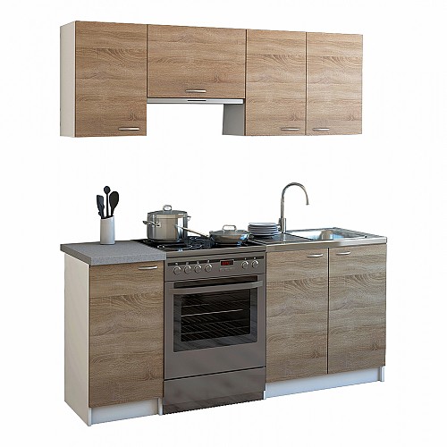 B2bmarkt ΣΥΝΘΕΣΗ ΚΟΥΖΙΝΑΣ MAURICE ΜΕΛΑΜΙΝΗ SONAMA-ΛΕΥΚΟ HM2441 180x29,2-46