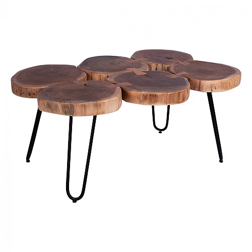 B2bmarkt ΤΡΑΠΕΖΙ ΣΑΛΟΝΙΟΥ OSLO HM8205.11 ΜΑΣΙΦ ΚΟΡΜΟΣ ΑΚΑΚΙΑΣ 90X60X40