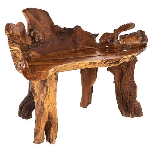 B2bmarkt ΠΑΓΚΑΚΙ ΜΑΣΙΦ ΞΥΛΟ ΤEAK ΦΥΣΙΚΟ HM9398 130x52x80Υεκ.