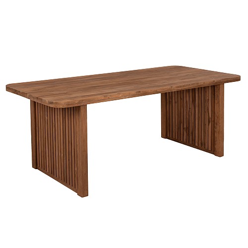 B2bmarkt ΤΡΑΠΕΖΙ ΤΡΑΠΕΖΑΡΙΑΣ BONTANG HM9641 ΑΝΑΚΥΚΛΩΜΕΝΟ ΤΕΑΚ-ΦΥΣΙΚΟ ΡΟΥΣΤΙΚ  200x90x76Υεκ.