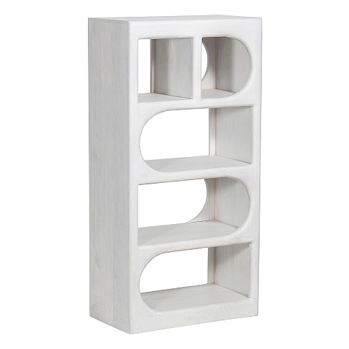 B2bmarkt ΡΑΦΙΕΡΑ ΚΟΜΜΟ HANDYR HM9706 ΜΑΣΙΦ ΞΥΛΟ MANGO ΣΕ ΛΕΥΚΟ ΧΡΩΜΑ 60x35x120Υεκ.