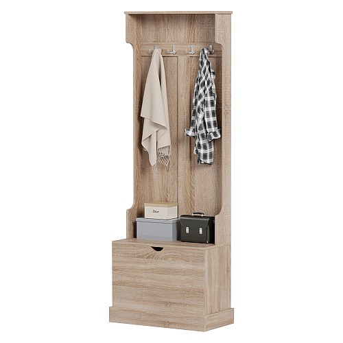 B2bmarkt ΕΠΙΠΛΟ ΕΙΣΟΔΟΥ KAYLOR HM2474.01 ΜΕ ΚΡΕΜΑΣΤΡΕΣ&ΑΠΟΘ.ΧΩΡΟ- MDF ΣΕ ΣΟΝΑΜΑ 65x34x180Υεκ