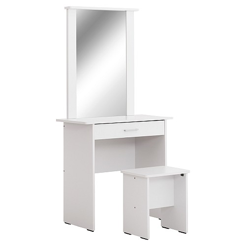B2bmarkt ΤΟΥΑΛΕΤΑ ΜΕ ΚΑΘΡΕΠΤΗ & ΣΚΑΜΠΟ CRYSTEL HM9938.01 ΜΕΛΑΜΙΝΗ ΛΕΥΚΗ 74x39x155Υεκ.