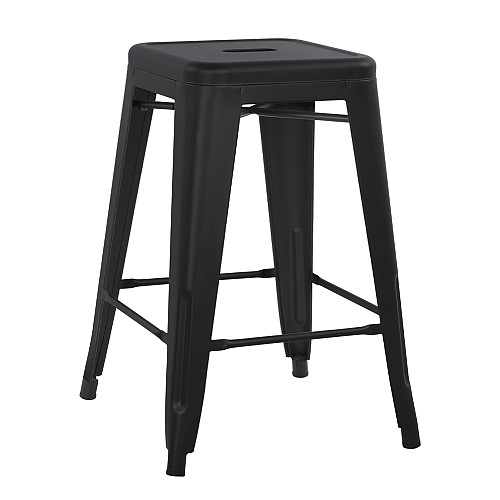 B2bmarkt ΣΚΑΜΠΟ ΜΕΣΑΙΟΥ ΥΨΟΥΣ ΜΕΤΑΛΛΙΚΟ MELITA-PRO HM8573.42 ΜΑΥΡΟ ΜΑΤ 43x43x67Υεκ.