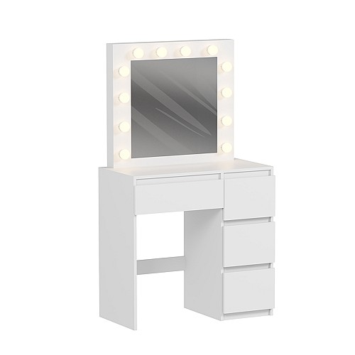B2bmarkt ΤΟΥΑΛΕΤΑ ΜΕ ΦΩΤΙΣΜΟ LED & ΣΥΡΤΑΡΙΑ KEITLIN HM2499.03 ΜΕΛΑΜΙΝΗ ΣΕ ΛΕΥΚΟ 80x40x140Υεκ.