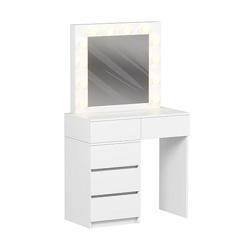 B2bmarkt ΤΟΥΑΛΕΤΑ ΜΕ ΦΩΤΙΣΜΟ LED & ΣΥΡΤΑΡΙΑ BEYON HM2500.03 ΜΕΛΑΜΙΝΗ ΣΕ ΛΕΥΚΟ 80x40x140Υεκ.