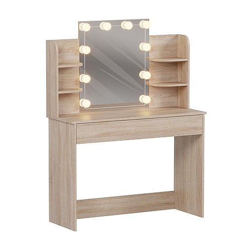 B2bmarkt ΤΟΥΑΛΕΤΑ ΜΕ ΦΩΤΙΣΜΟ LED-ΡΑΦΙΑ-ΣΥΡΤΑΡΙΑ LAURYN HM2502.01 SONAMA 101.8x40x139.5Υεκ