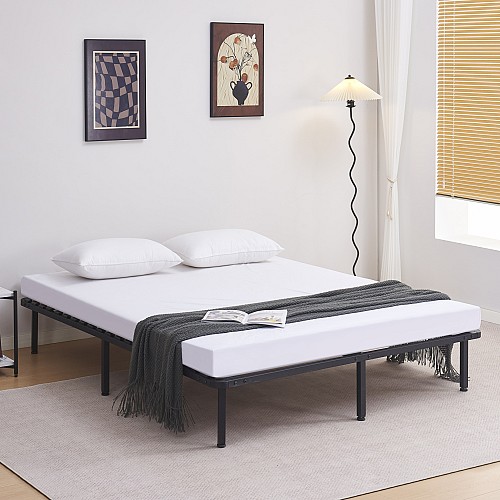 B2bmarkt ΚΡΕΒΑΤΙ-ΥΠΟΣΤΡΩΜΑ ΔΙΠΛΟ MARKY HM694.01 ΜΕΤΑΛΛΙΚΟ ΜΑΥΡΟ ΓΙΑ ΣΤΡΩΜΑ 200x160εκ