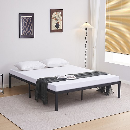 B2bmarkt ΚΡΕΒΑΤΙ-ΥΠΟΣΤΡΩΜΑ ΔΙΠΛΟ RANTO HM696.01 ΜΕΤΑΛΛΙΚΟ ΜΑΥΡΟ ΓΙΑ ΣΤΡΩΜΑ 200x160εκ
