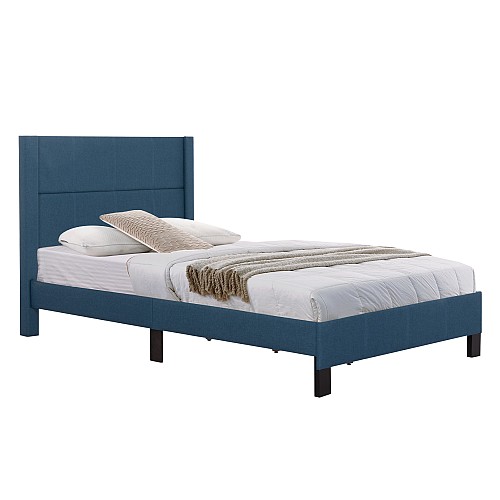 B2bmarkt ΚΡΕΒΑΤΙ TRILLOP HM667.14 ΜΠΛΕ ΥΦΑΣΜΑ ΓΙΑ ΜΟΝΟ ΣΤΡΩΜΑ 120X200εκ.