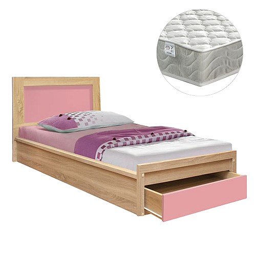 B2bmarkt ΚΡΕΒΑΤΙ ΠΑΙΔΙΚΟ ΜΕ ΣΥΡΤΑΡΙ PLAYROOM HM21326.01 ΜΕΛΑΜΙΝΗ SONAMA/ΡΟΖ--ΜΕ ΣΤΡΩΜΑ 90x190εκ