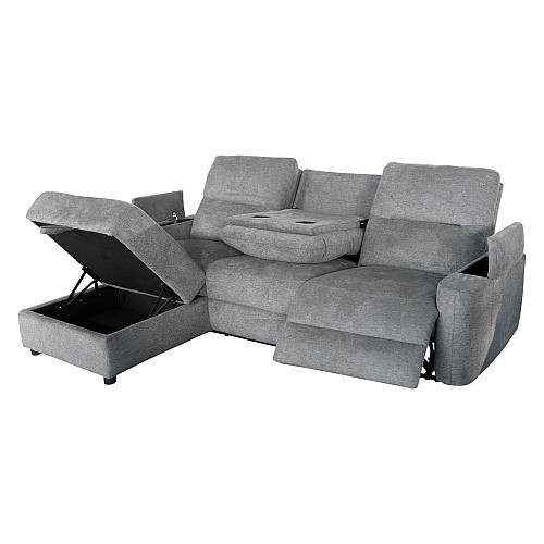 B2bmarkt ΚΑΝΑΠΕΣ ΑΡΙΣΤΕΡΗ ΓΩΝΙΑ SYNTHIA HM3308.03L ΑΝΑΚΛΙΣΗ & ΑΠΟΘ.ΧΩΡΟΣ--ΓΚΡΙ 246x159x97Υεκ